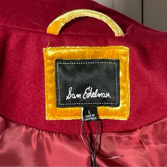 NWT SAM EDELMAN DEEP RED COAT. SIZE LARGE. $220 - Picture 4 of 9